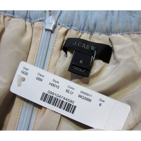 NWT J.Crew Tulle Ball Skirt in Blue Sheer Mesh Pleated Ribbon Belt A-line 8 - Picture 2 of 2